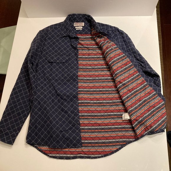 Quiksilver Quilted Jacket Shirt Size M Regular Fit Blue - Picture 2 of 7